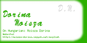 dorina moisza business card